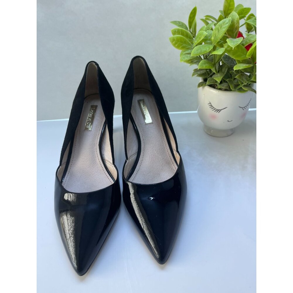 Louise et cie, women'S Black Leather pump Stilettos In size 7 - Picture 5 of 11